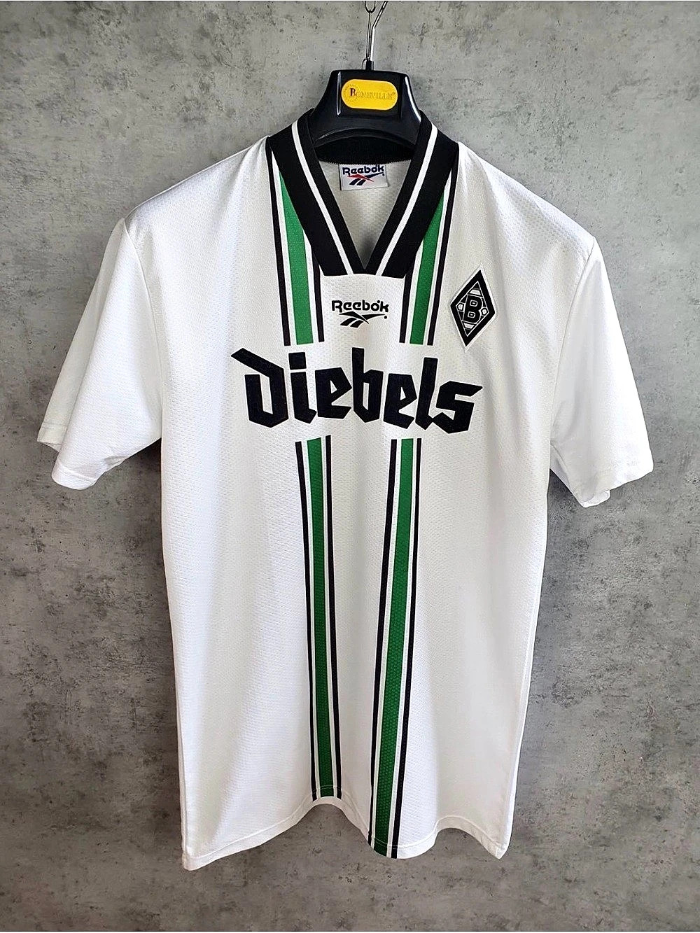 Reebok Borussia Mönchengladbach Home Jersey 1994-1996 Diebels Soccer Jersey in